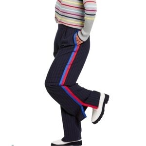La Ligne x Target Navy Pin Stripe Tuxedo Stripe Wide Leg Trouser Size 1X NWT